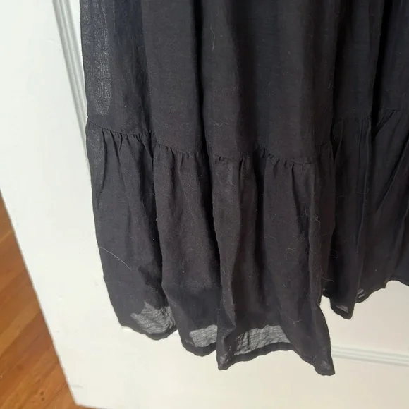 EUC Anthropologie Samant Chauhan Black Embroidered Maxi Dress Floral Gorgeous! - Picture 6 of 6